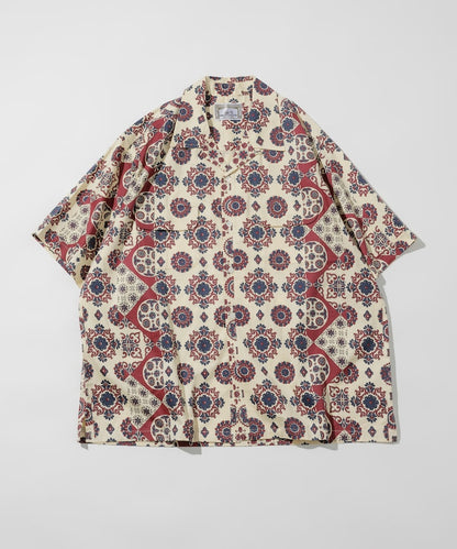 FREAK'S STORE Relaxed fit Batik print open collar shirt/ Small pattern 印花短袖襯衫