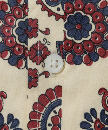 FREAK'S STORE Relaxed fit Batik print open collar shirt/ Small pattern 印花短袖襯衫