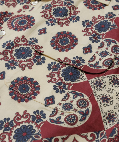 FREAK'S STORE Relaxed fit Batik print open collar shirt/ Small pattern 印花短袖襯衫