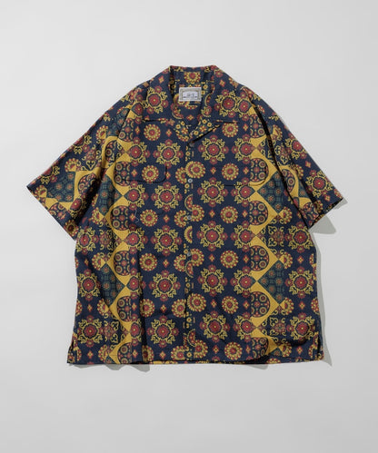 FREAK'S STORE Relaxed fit Batik print open collar shirt/ Small pattern 印花短袖襯衫