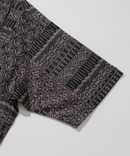 FREAK'S STORE Relaxed Fit Batik Print Open Collar Shirt/African Pattern 印花短袖襯衫
