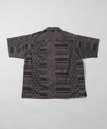 FREAK'S STORE Relaxed Fit Batik Print Open Collar Shirt/African Pattern 印花短袖襯衫