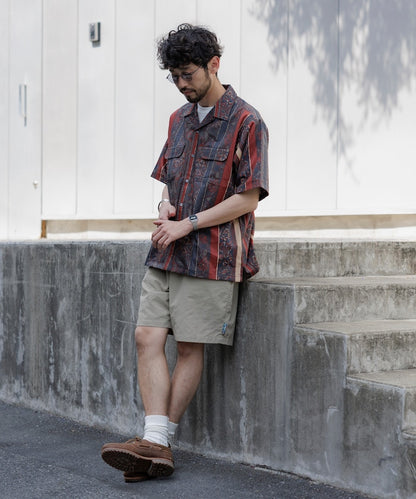 FREAK'S STORE Relaxed Fit Batik Print Open Collar Shirt/Floral 印花短袖襯衫