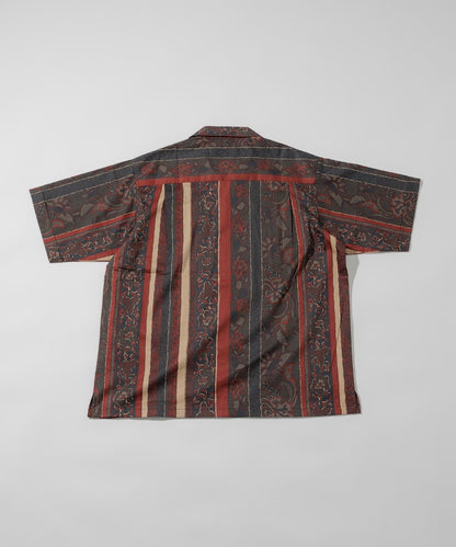 FREAK'S STORE Relaxed Fit Batik Print Open Collar Shirt/Floral 印花短袖襯衫
