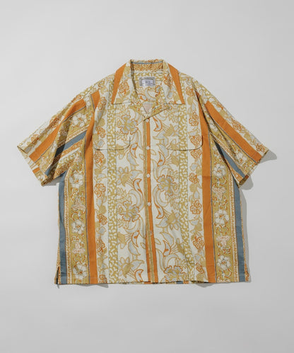 FREAK'S STORE Relaxed Fit Batik Print Open Collar Shirt/Floral 印花短袖襯衫