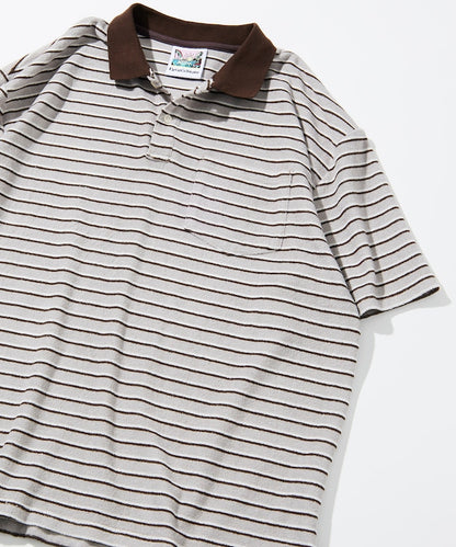 FREAK'S STORE Beach & Festival  Multi-border pile polo shirt short sleeve 條紋短袖Polo衫