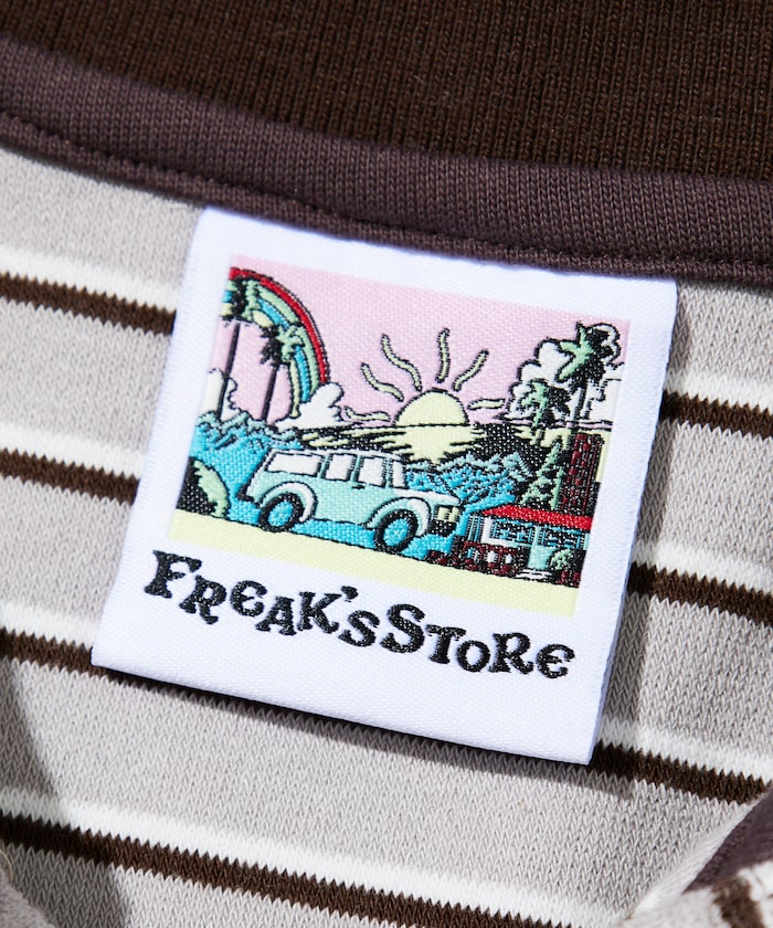 FREAK'S STORE Beach & Festival  Multi-border pile polo shirt short sleeve 條紋短袖Polo衫