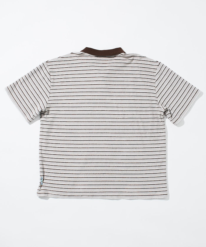 FREAK'S STORE Beach & Festival  Multi-border pile polo shirt short sleeve 條紋短袖Polo衫