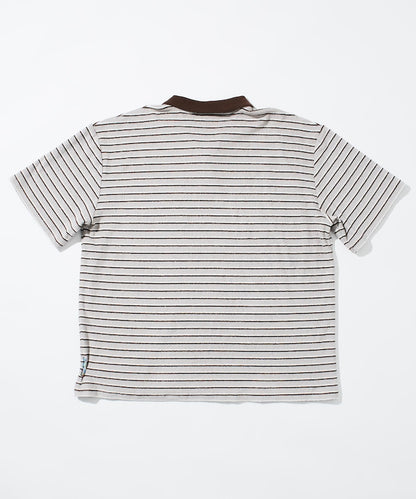 FREAK'S STORE Beach & Festival  Multi-border pile polo shirt short sleeve 條紋短袖Polo衫
