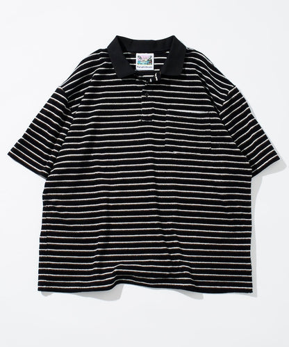 FREAK'S STORE Beach & Festival  Multi-border pile polo shirt short sleeve 條紋短袖Polo衫