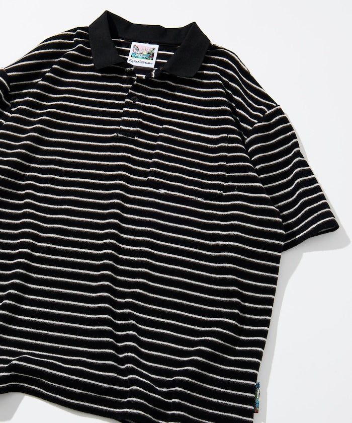 FREAK'S STORE Beach & Festival  Multi-border pile polo shirt short sleeve 條紋短袖Polo衫