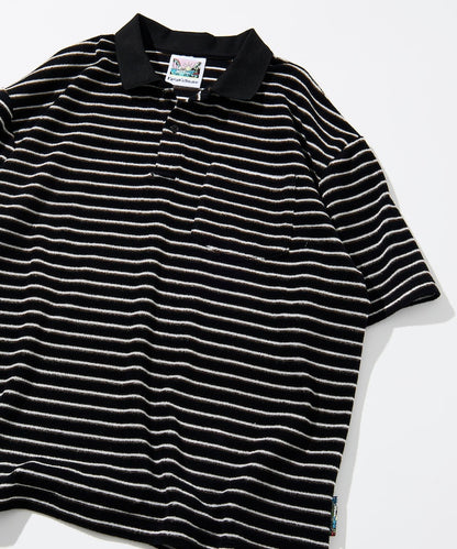 FREAK'S STORE Beach & Festival  Multi-border pile polo shirt short sleeve 條紋短袖Polo衫