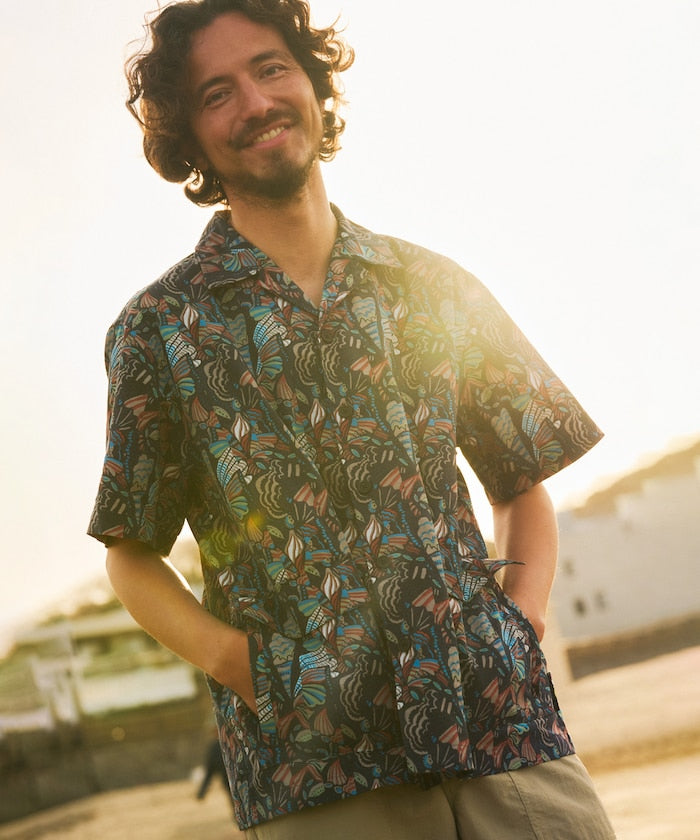 FREAK'S STORE Beach & Festival Water-repellent nylon open collar shirt 短袖開襟襯衫