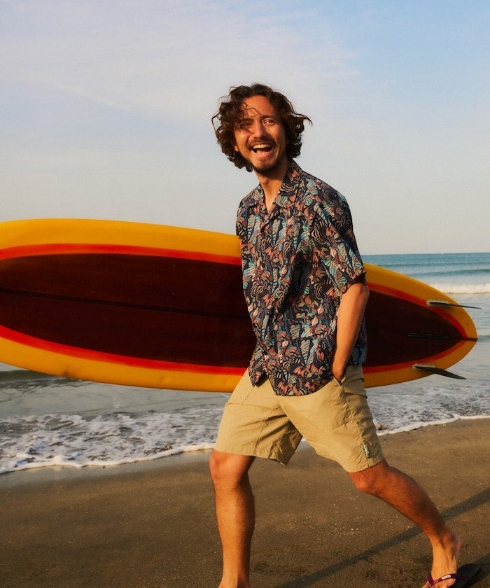 FREAK'S STORE Beach & Festival Water-repellent nylon open collar shirt 短袖開襟襯衫