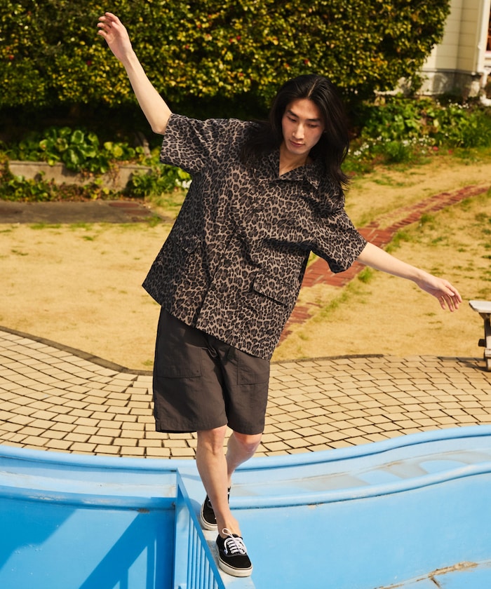 FREAK'S STORE Beach & Festival Water-repellent nylon open collar shirt 短袖開襟襯衫