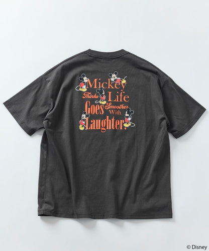 FREAK'S STORE x Disney Mickey Mouse Big Silhouette Back Print T-Shirt / Life Goes Laughter 印花短袖T恤