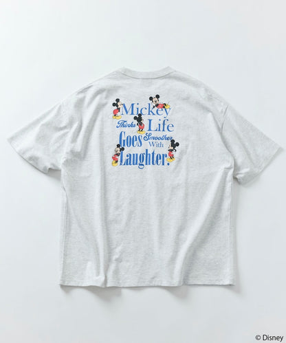 FREAK'S STORE x Disney Mickey Mouse Big Silhouette Back Print T-Shirt / Life Goes Laughter 印花短袖T恤