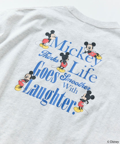 FREAK'S STORE x Disney Mickey Mouse Big Silhouette Back Print T-Shirt / Life Goes Laughter 印花短袖T恤