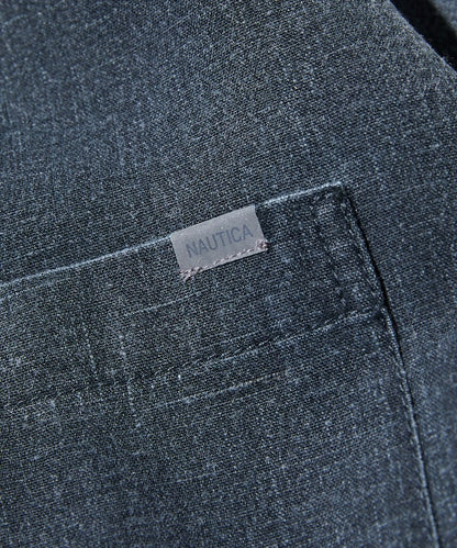 NAUTICA Wide silhouette open collar shirt 水洗口袋短袖襯衫