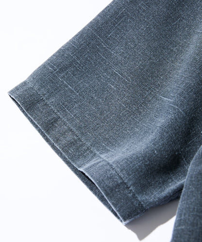 NAUTICA Wide silhouette open collar shirt 水洗口袋短袖襯衫
