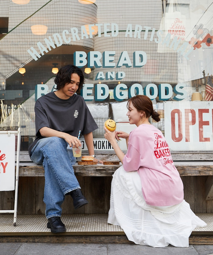 FREAK'S STORE x The Little BAKERY Tokyo logo embroidered Short sleeve T-shirt 印花刺繡短袖T恤
