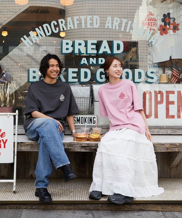FREAK'S STORE x The Little BAKERY Tokyo logo embroidered Short sleeve T-shirt 印花刺繡短袖T恤