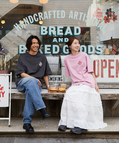FREAK'S STORE x The Little BAKERY Tokyo logo embroidered Short sleeve T-shirt 印花刺繡短袖T恤