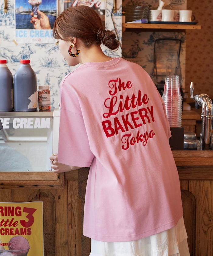 FREAK'S STORE x The Little BAKERY Tokyo logo embroidered Short sleeve T-shirt 印花刺繡短袖T恤