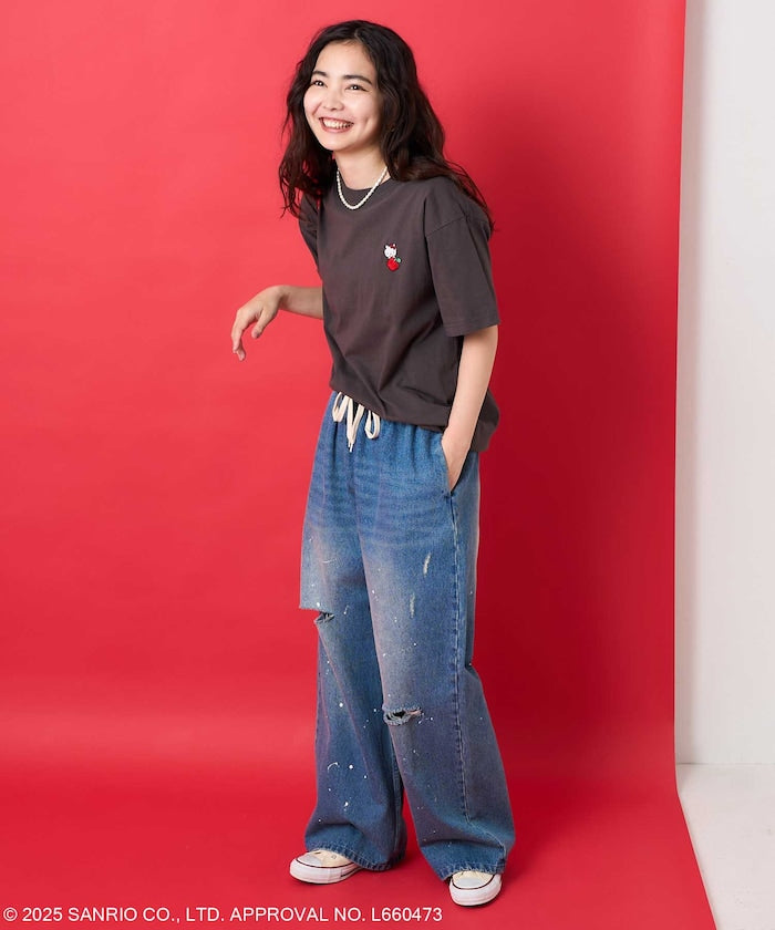 FREAK'S STORE X SANRIO HELLO KITTY 刺繡圖案短袖T恤