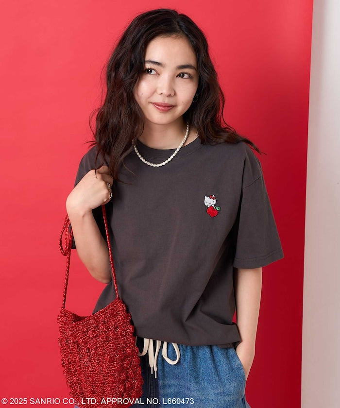 FREAK'S STORE X SANRIO HELLO KITTY 刺繡圖案短袖T恤