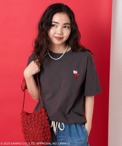 FREAK'S STORE X SANRIO HELLO KITTY 刺繡圖案短袖T恤