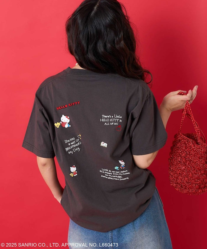 FREAK'S STORE X SANRIO HELLO KITTY 刺繡圖案短袖T恤