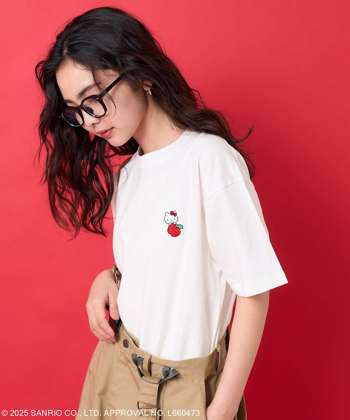 FREAK'S STORE X SANRIO HELLO KITTY 刺繡圖案短袖T恤