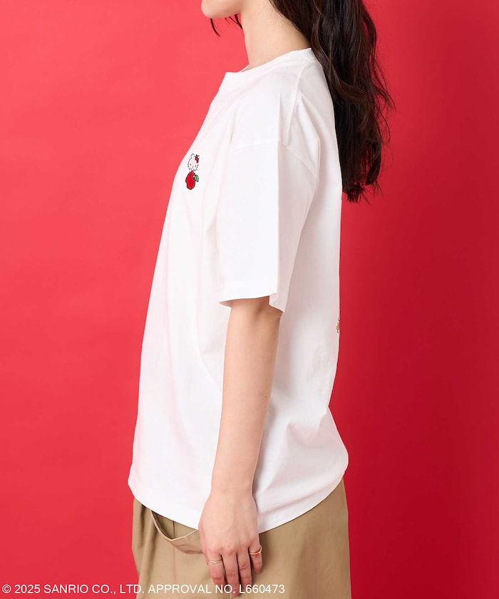 FREAK'S STORE X SANRIO HELLO KITTY 刺繡圖案短袖T恤