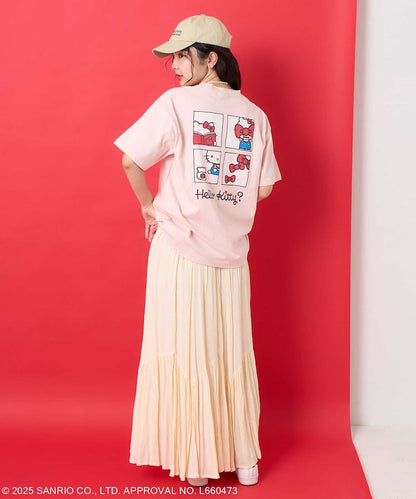 FREAK'S STORE X SANRIO HELLO KITTY 限定 背面四格印花短袖T恤