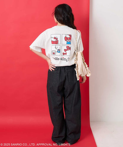 FREAK'S STORE X SANRIO HELLO KITTY 限定 背面四格印花短袖T恤