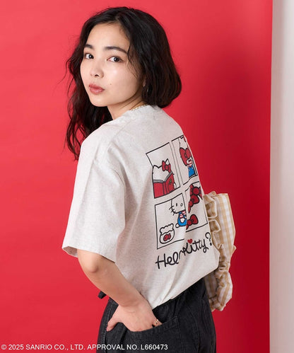 FREAK'S STORE X SANRIO HELLO KITTY 限定 背面四格印花短袖T恤