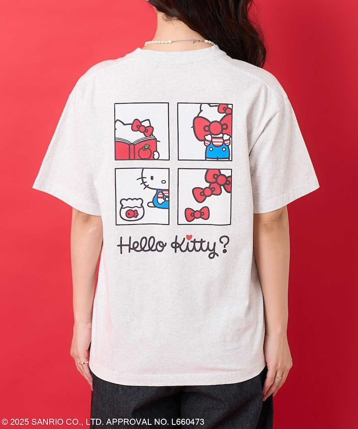FREAK'S STORE X SANRIO HELLO KITTY 限定 背面四格印花短袖T恤