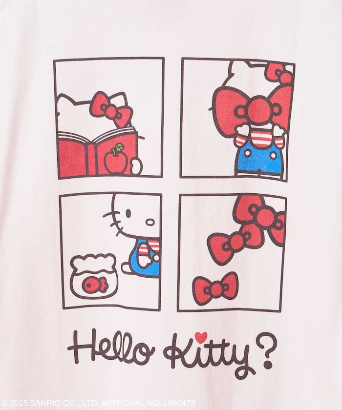 FREAK'S STORE X SANRIO HELLO KITTY 限定 背面四格印花短袖T恤