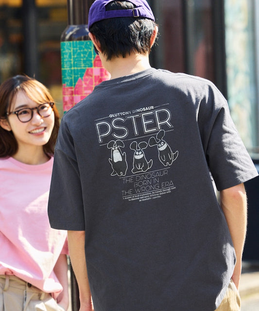 FREAK'S STORE PSTER Puster Relaxed Fit Back Print Crew Neck T-Shirt / THREE PSTER 印花短袖T恤