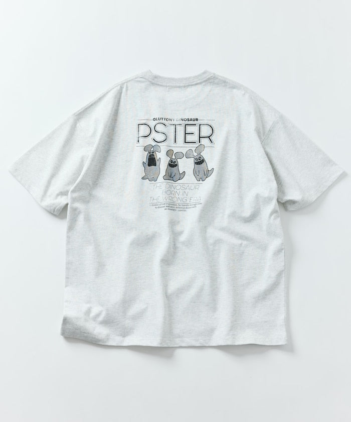 FREAK'S STORE PSTER Puster Relaxed Fit Back Print Crew Neck T-Shirt / THREE PSTER 印花短袖T恤