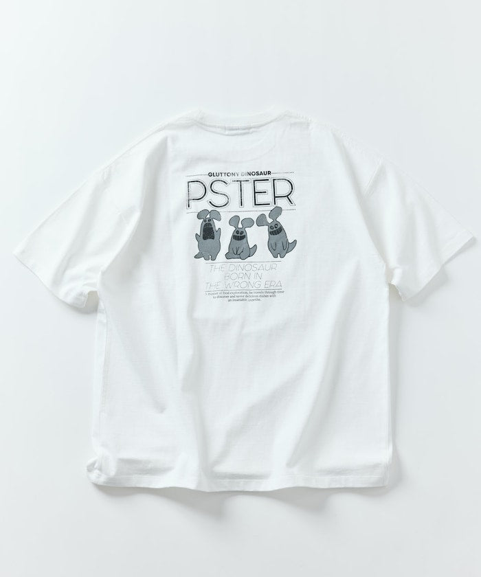 FREAK'S STORE PSTER Puster Relaxed Fit Back Print Crew Neck T-Shirt / THREE PSTER 印花短袖T恤