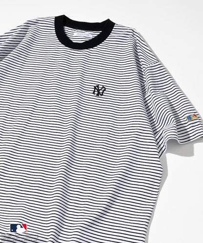 FREAK'S STORE MLB Major League Baseball Pin Border T-Shirt 短袖條紋T恤