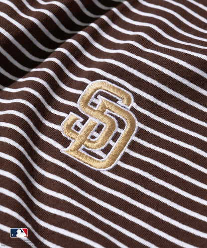 FREAK'S STORE MLB Major League Baseball Pin Border T-Shirt 短袖條紋T恤