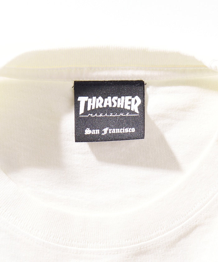 PUBLUX x THRASHER Back logo flame heart TEE 限定印花短袖T恤
