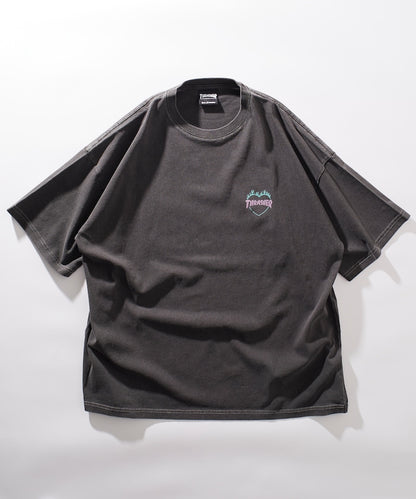 PUBLUX x THRASHER Back logo flame heart TEE 限定印花短袖T恤