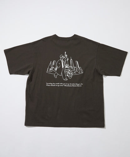 tombonia x FREAK’S STORE NY travel Short sleeve T-shirt 印花短袖T恤