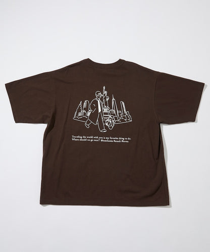 tombonia x FREAK’S STORE NY travel Short sleeve T-shirt 印花短袖T恤