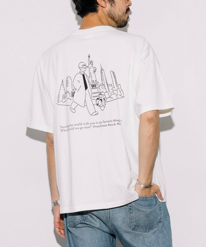 tombonia x FREAK’S STORE NY travel Short sleeve T-shirt 印花短袖T恤