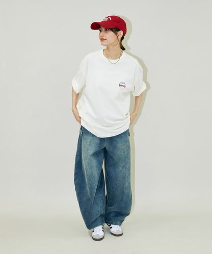 PUBLUX x THRASHER Back logo flame heart TEE 限定印花短袖T恤